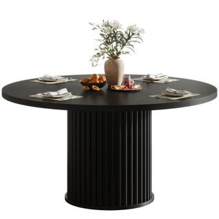 Table à Manger Ronde Pour 4 à 6 Personnes, Table De Cuisine Circulaire Moderne De 120 Cm