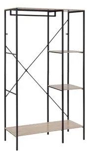 Penderie TRENDY 2 Noir et naturel