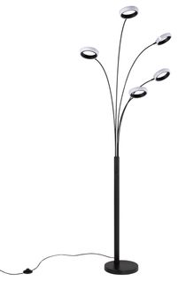 Lampadaire Led 5 têtes H.189cm LYRA Noir