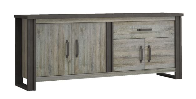Buffet L.224 cm BAXTER imitation chêne gris