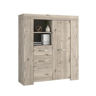 Buffet haut 2 portes/1 tiroir FOREST Imitation chêne