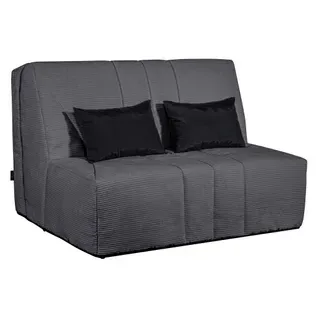 Banquette-lit BZ COCON tissu velours charbon