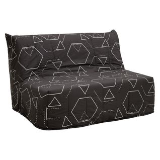 Banquette-lit BZ EMILIA 3 tissu imprimé noir