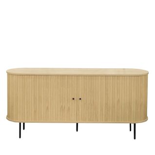 Buffet Aux Portes Coulissantes En Bois Et Métal L160cm