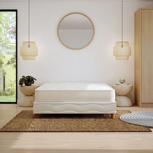 Ensemble Matelas Mousse Zen + Sommier 160x200 Hauteur 20cm