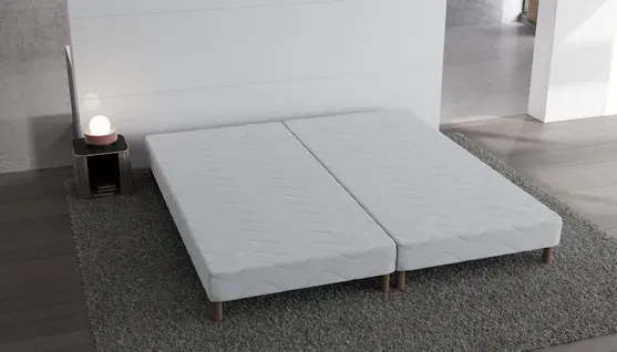 Sommier Tapissier 160x200 (2x80x200) + Jeu De Pied Inclus