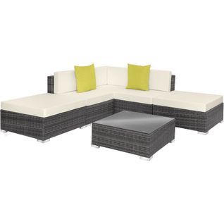 Canapé De Jardin Lounge En Rotin Gris  75 X 75 X 60 Cm