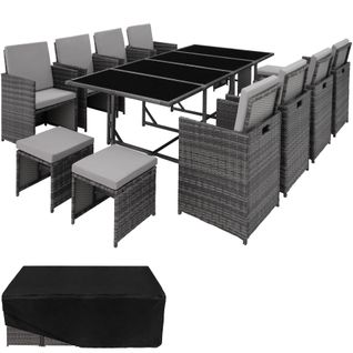 Salon De Jardin Gris/gris Clair  53 X 53 X 87 Cm