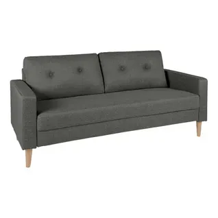 Canapé 3 places DARIO tissu Gris anthracite