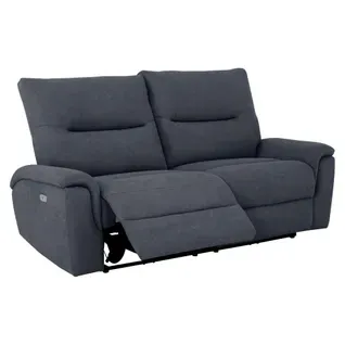 Canapé 3 places relax électrique ATOW tissu gris foncé