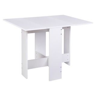 Table pliable extensible jusqu'à 104.5cm DARA blanche