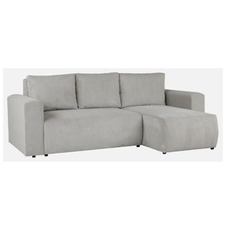 Canapé d'angle convertible MILO tissu grège