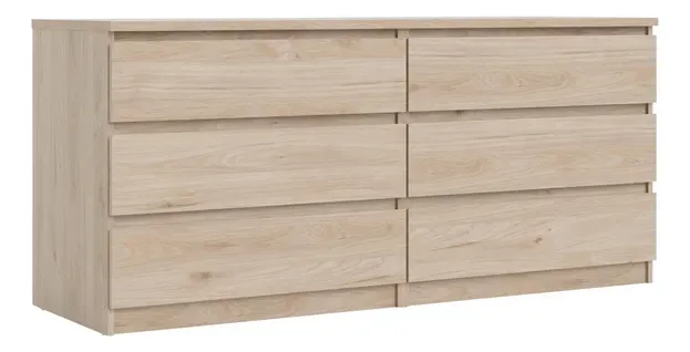 Commode 2x3 tiroirs BEST imitation chêne HL