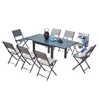 Cualica, Salon Alu 8p Gris Foncé