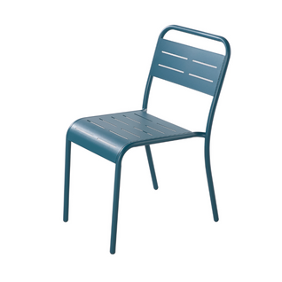 Bergame - Lot De 6 Chaises En Acier Bleu